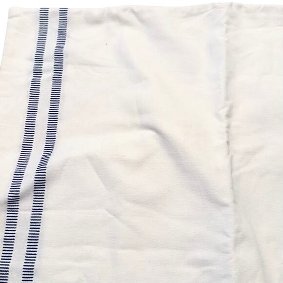 Lauren Ralph Lauren Euro Pillow Sham w/ Navy Stripe ~ Set of 2, 25"x26" Cotton - Picture 10 of 12
